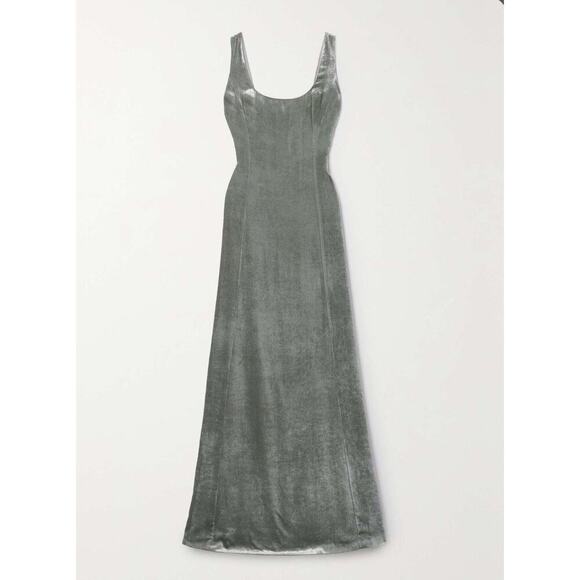 Ralph Lauren Collection Purple Label Velvet Ball Gown Evening Dress Metallic $5K - Picture 4 of 16